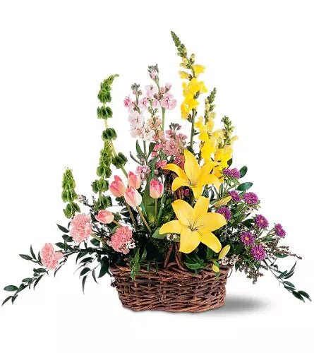 Springtime Basket - Flower and Planter Baskets - Bloomex Australia
