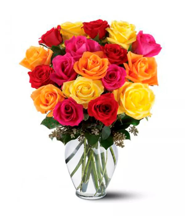 18 Mixed Roses