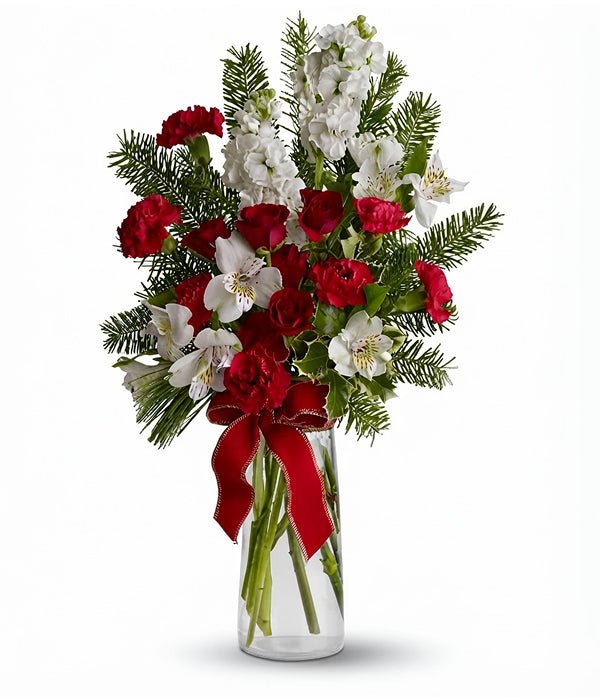 Festive Fragrance with Vase - Bouquet of Flowers - Bloomex Australia