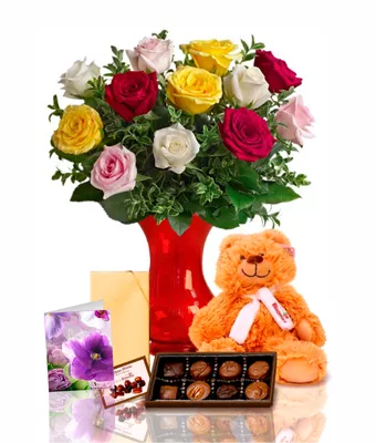 Dozen Assorted Roses Special - Mothers Day Specials - Bloomex Australia