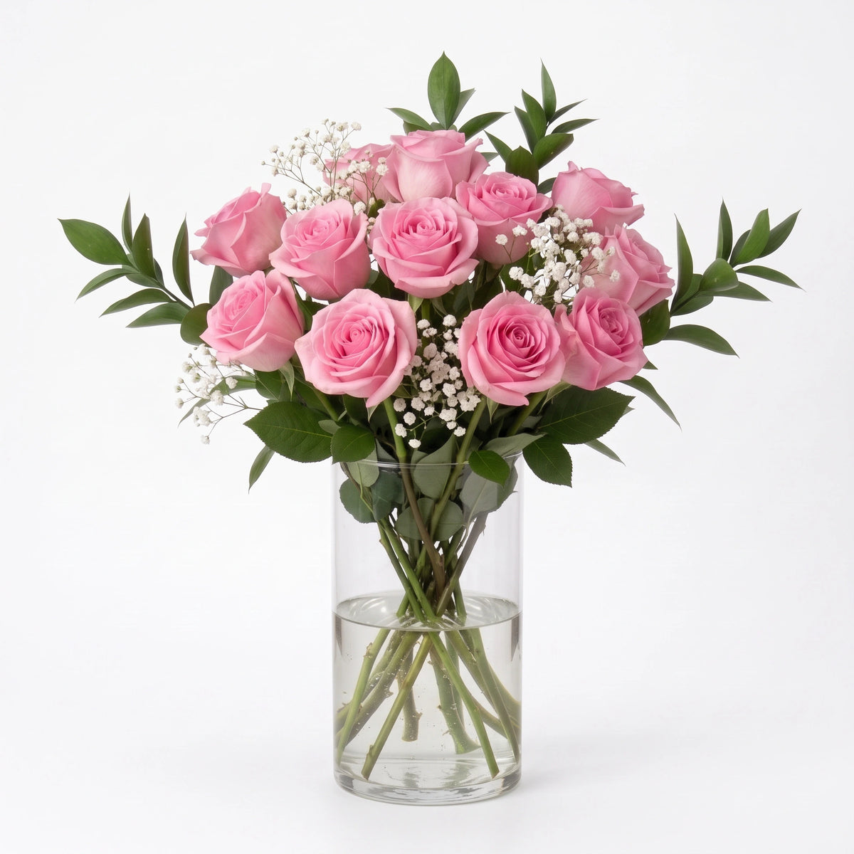 Dozen Pink Roses - Beautiful Roses - Bloomex Australia