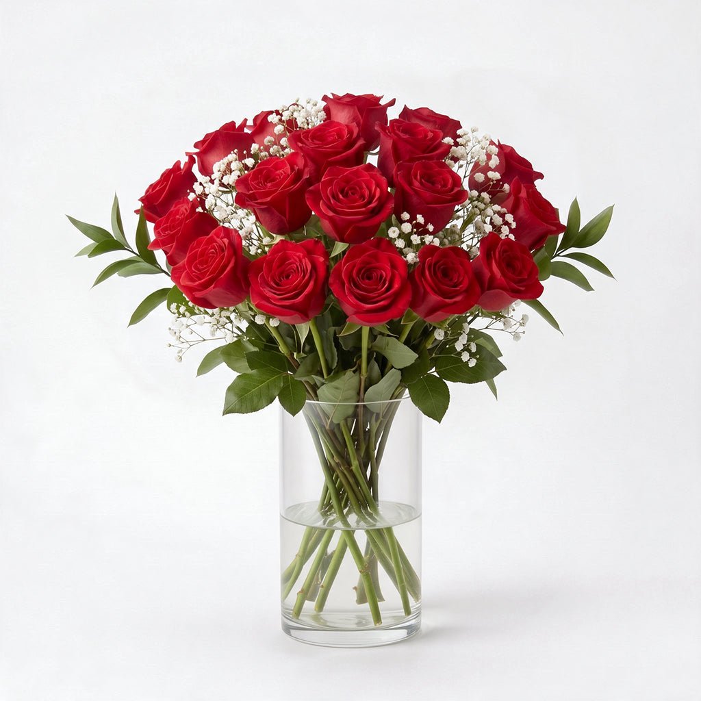 18 Long-Stemmed Red Roses - Anniversary Flowers - Bloomex Australia