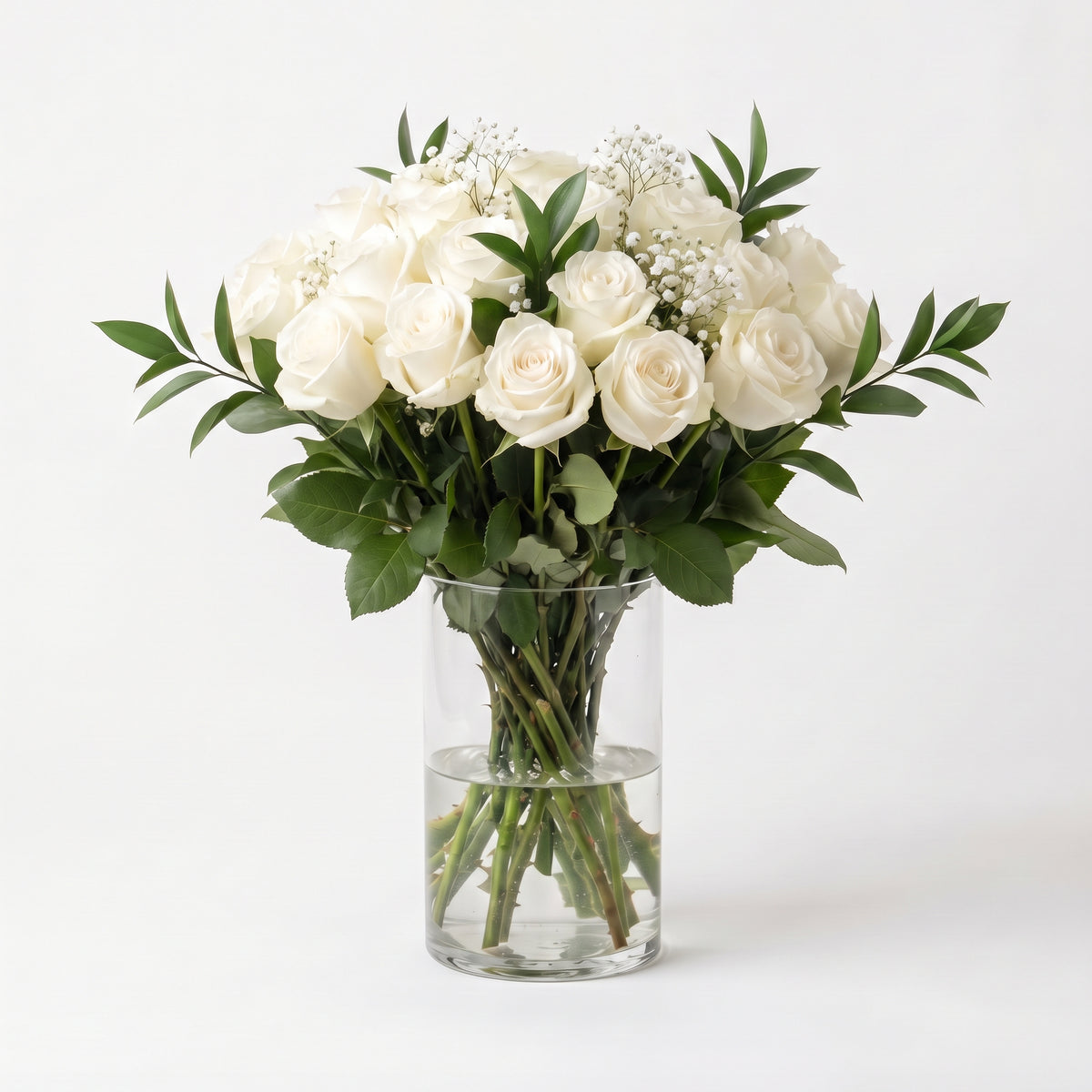 24 Pink and White Roses - Anniversary Flowers - Bloomex Australia