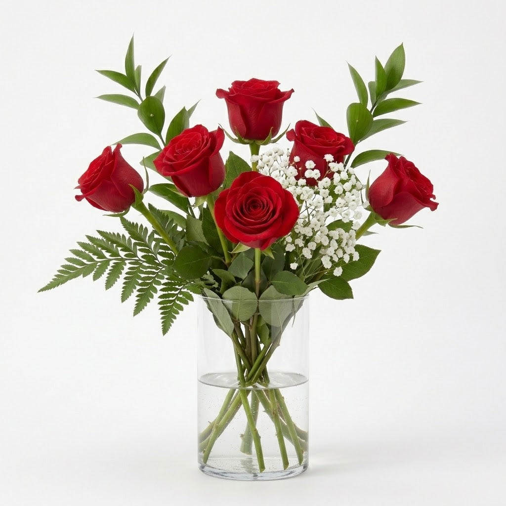Half Dozen Red Roses