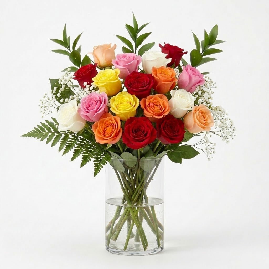 18 Mixed Roses - Birthday Flowers - Bloomex Australia