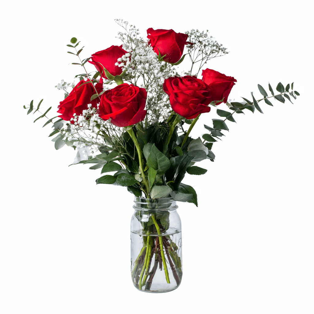 Half Dozen Long Stem Red Roses - Roses - Bloomex Australia