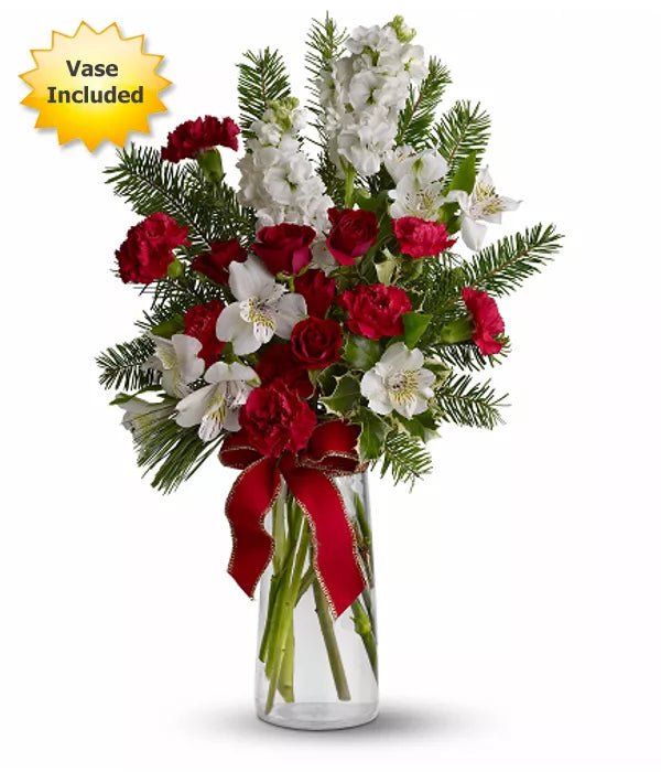 Festive Fragrance with Vase - Bouquet of Flowers - Bloomex Australia