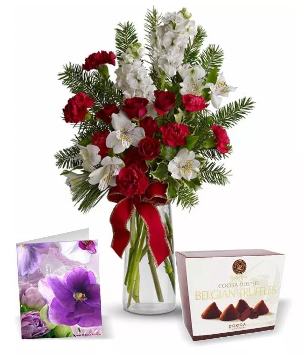 Festive Fragrance, Card & Truffles - Christmas Bouquets - Bloomex Australia