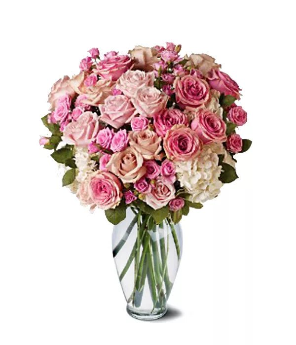 Pink and Cream Bouquet - Anniversary Flowers - Bloomex Australia