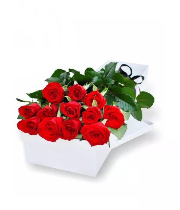 One Dozen Boxed Red Roses - Roses - Bloomex Australia