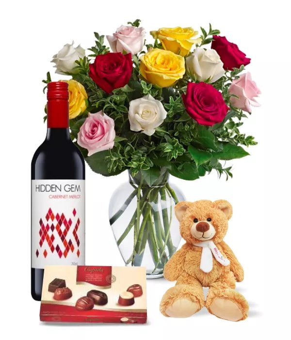 Dozen Mixed Roses Super Combo - Roses - Bloomex Australia