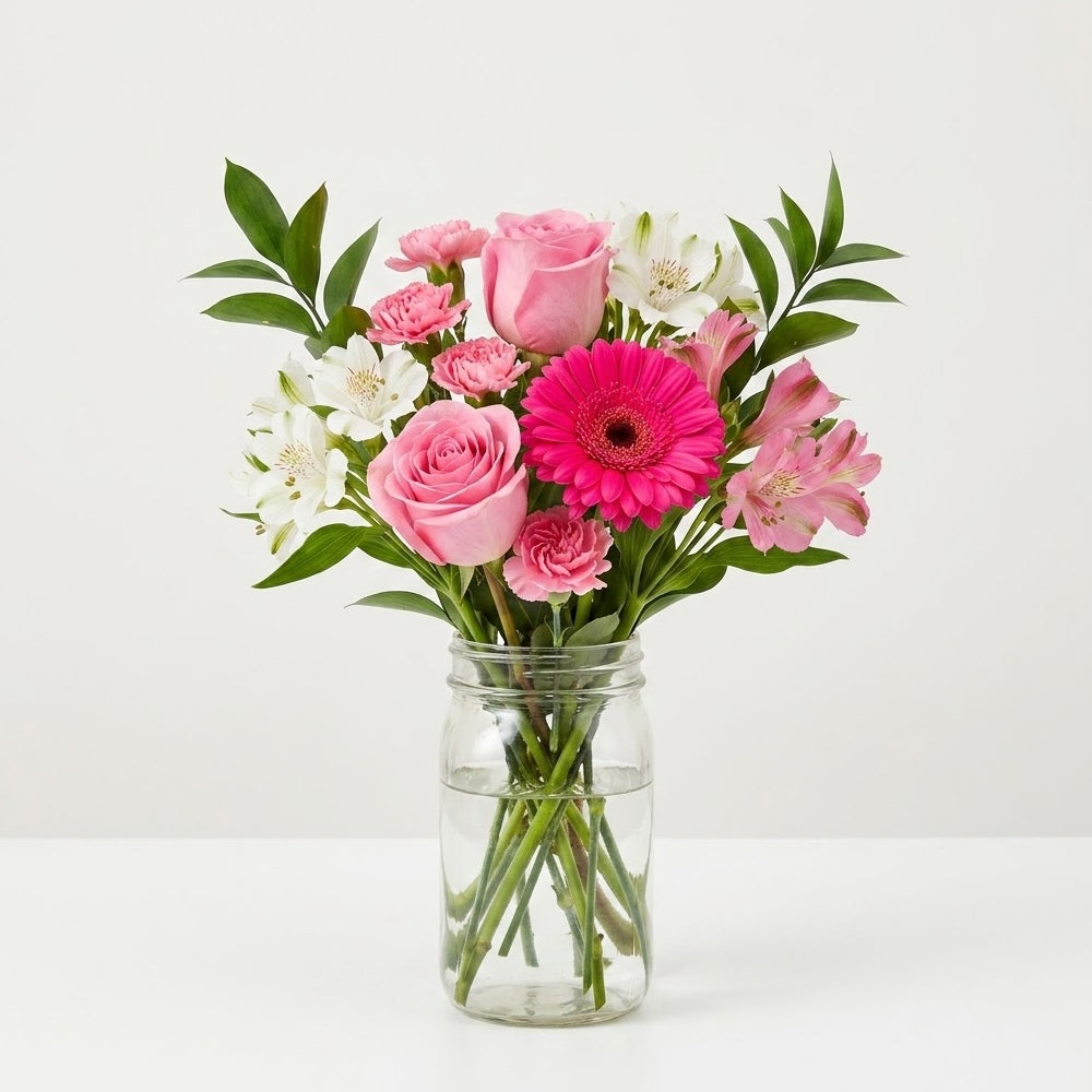 Breathtaking Blooms In Mason Jar