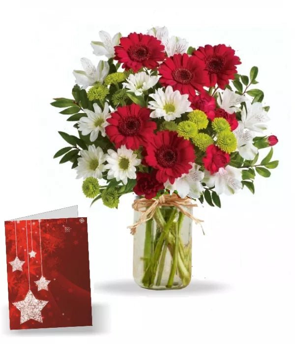 Christmas Bells in a Mason Jar - Christmas Flowers & Gifts - Bloomex Australia