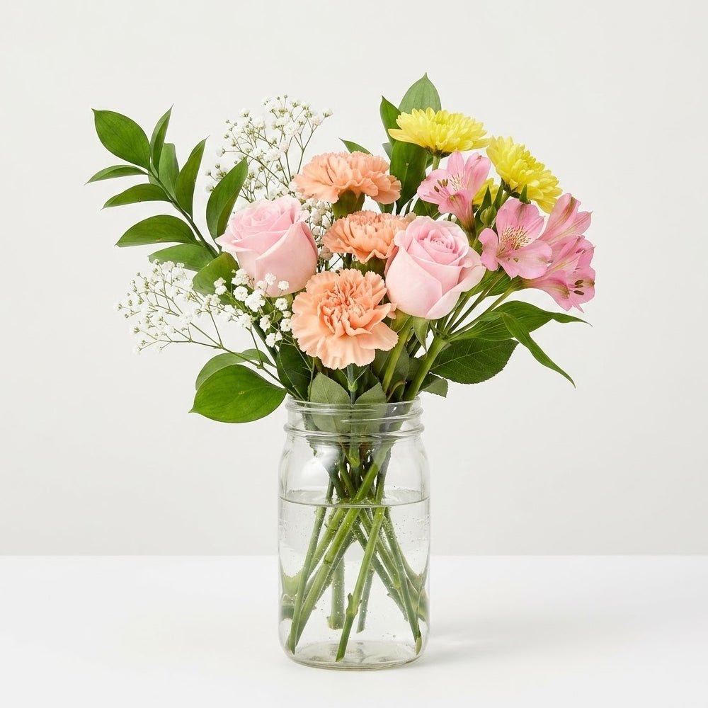 Get Well Garden Bouquet in Mason Jar - Congratulations Flowers - Bloomex Australia