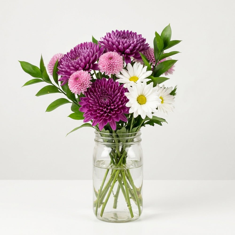 Mum's for Mum Bouquet in Mason Jar - Anniversary Flowers - Bloomex Australia