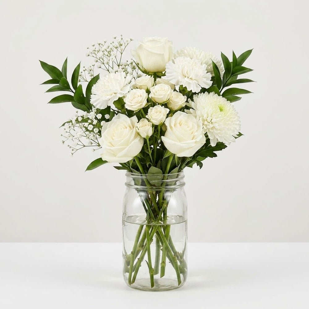 Sending Solace Bouquet in Mason Jar - Home page - Bloomex Australia