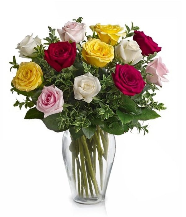 Dozen Assorted Roses - Roses - Bloomex Australia