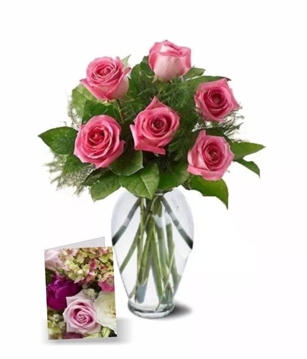Half Dozen Mothers Day Roses I - Mother's Day Flowers & Gifts - Bloomex Australia