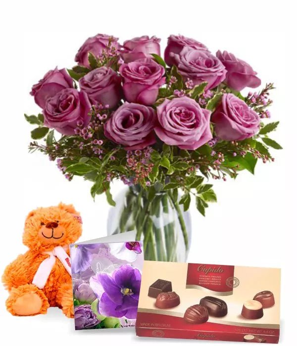 Mothers Day Lavender Roses V - Mothers Day Lavender Roses - Bloomex Australia
