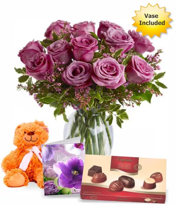 Mothers Day Lavender Roses VI - Mothers Day Lavender Roses - Bloomex Australia