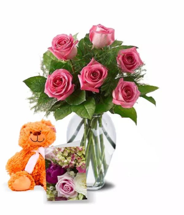 Half Dozen Mothers Day Roses II - Mother's Day Flowers & Gifts - Bloomex Australia
