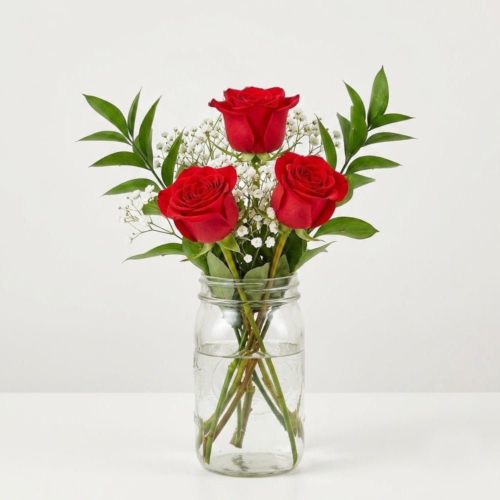 Radiant Roses in Mason Jar - Roses - Bloomex Australia