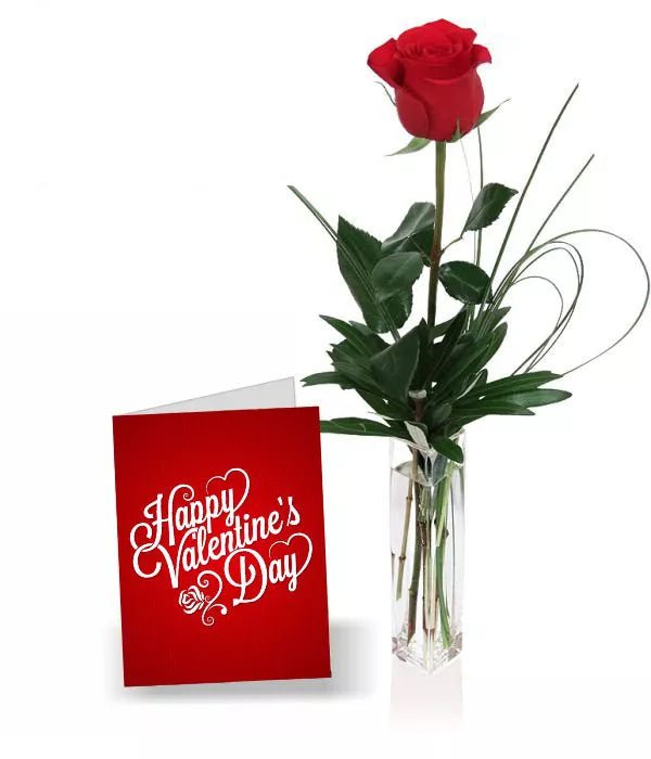 Single Rose & Card - Add-on Bundle - Bloomex Australia