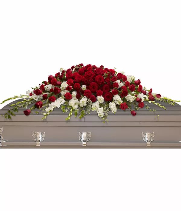 Garden of Grandeur Casket Spray - Sympathy & Funeral Flowers - Bloomex Australia