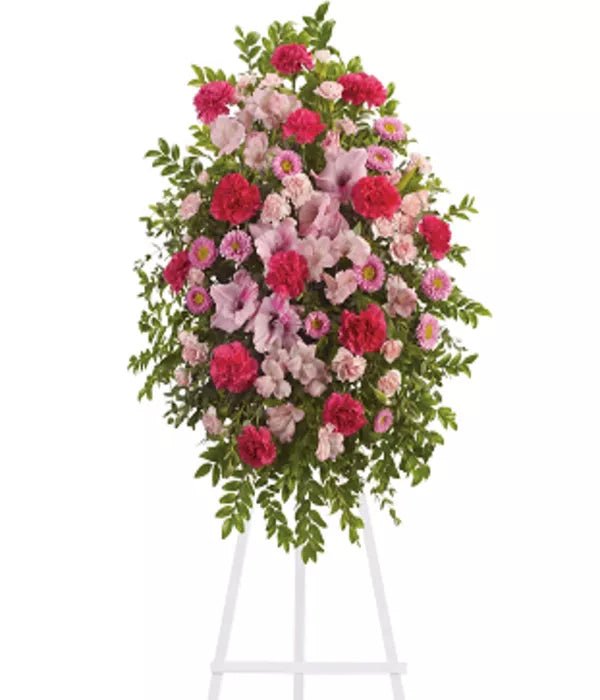 Pink Tribute Spray - Sympathy & Funeral Flowers - Bloomex Australia