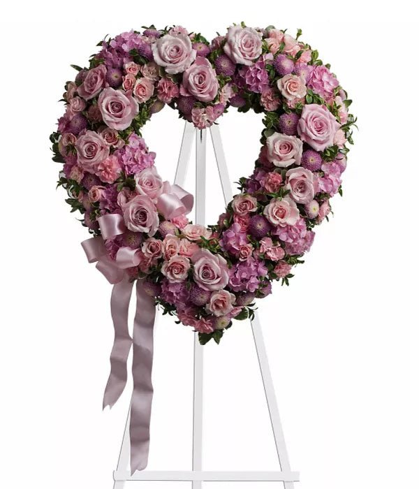Rose Garden Heart - Sympathy & Funeral Flowers - Bloomex Australia