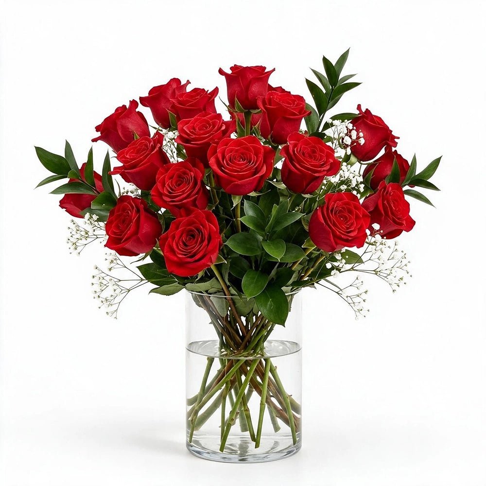 18 Long-Stemmed Red Roses - Anniversary Flowers - Bloomex Australia