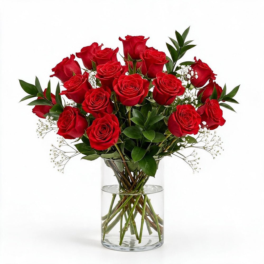 18 Long-Stemmed Red Roses - Anniversary Flowers - Bloomex Australia