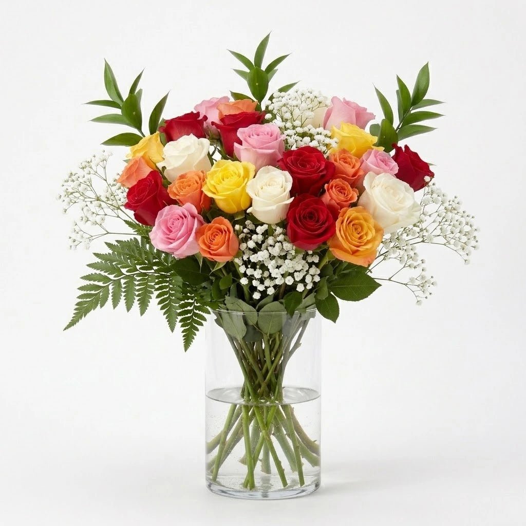 Two Dozen Assorted Roses - Roses - Bloomex Australia