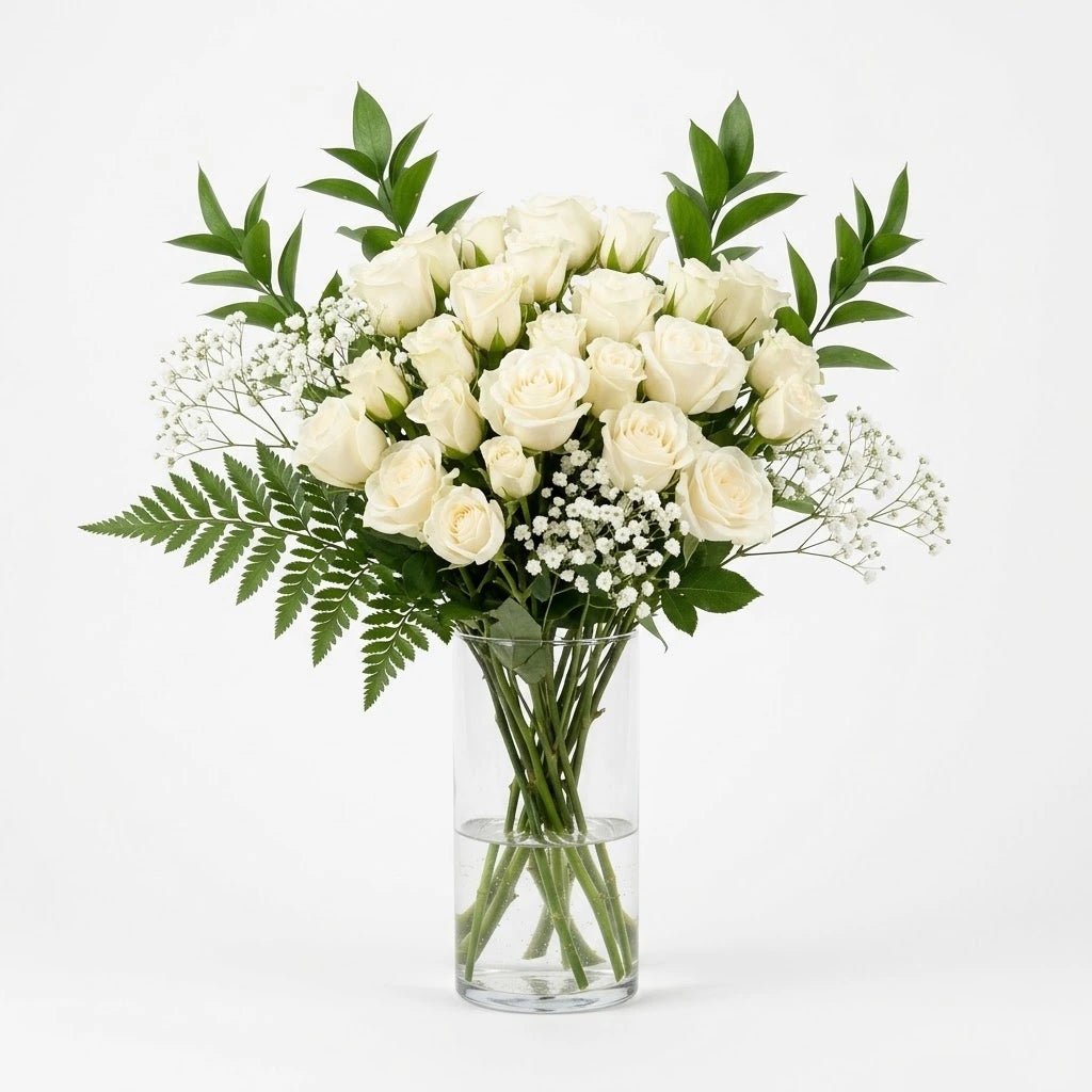Two Dozen White Roses - Roses - Bloomex Australia