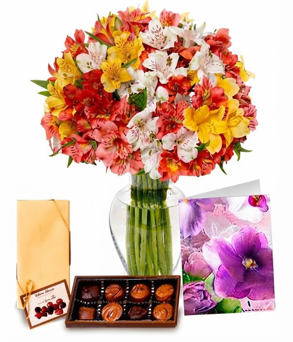 Peruvian Lilies Care Package - Mother's Day Flowers & Gifts - Bloomex Australia