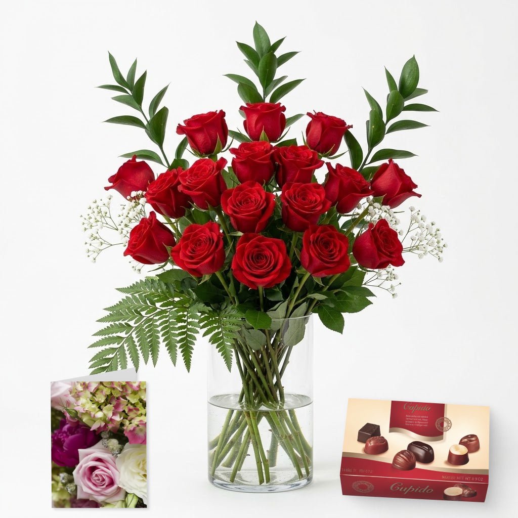 18 Sweetheart Roses I - Roses - Bloomex Australia