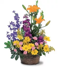 name: Basket of Mixed Flowers