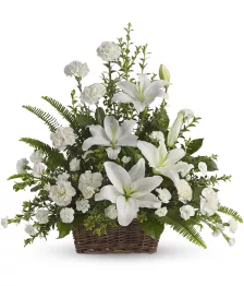 Peaceful White Lilies