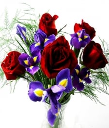 Iris and Rose Bouquet