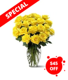 name: Two Dozen Long Stem Yellow Roses