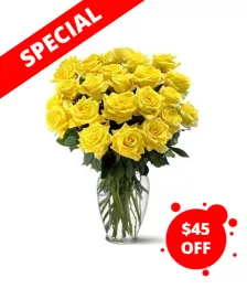 name: Two Dozen Long Stem Yellow Roses