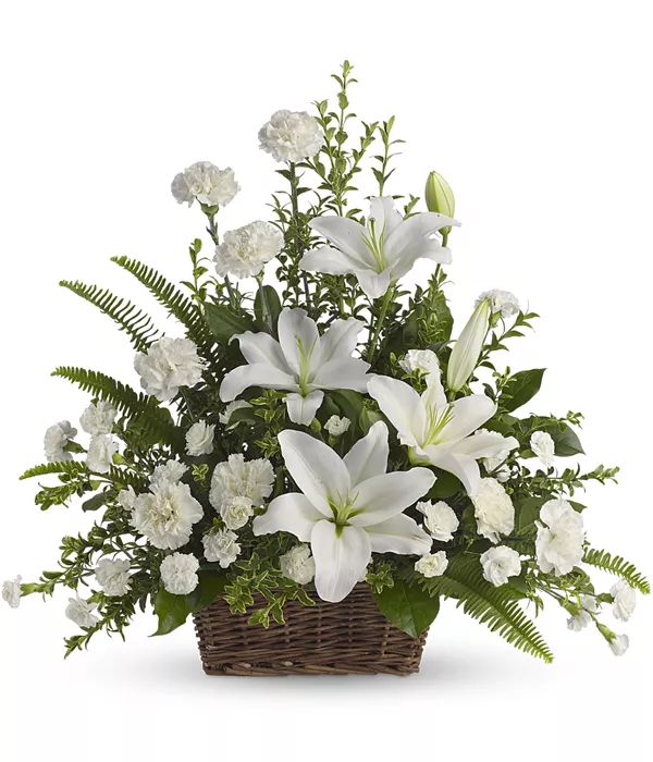 Peaceful White Lilies