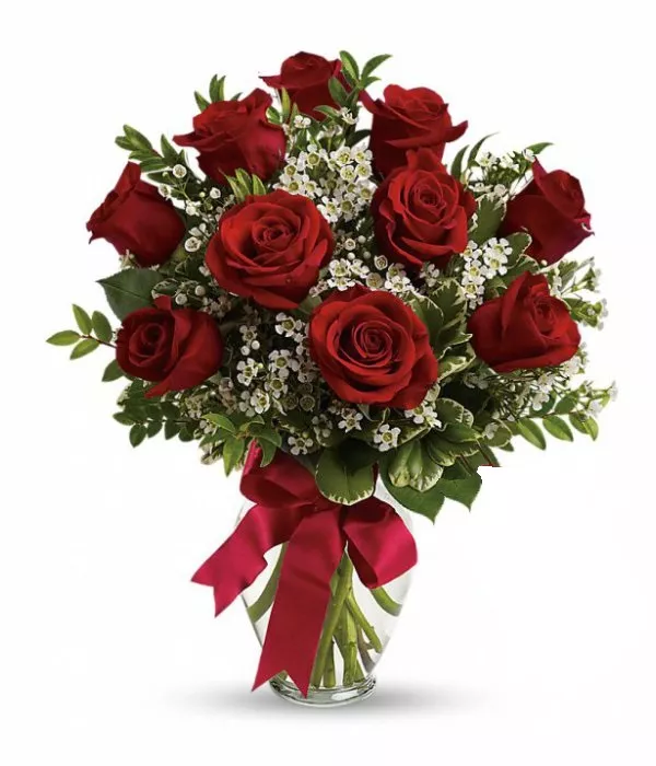 Ten Long Stemmed Red Roses